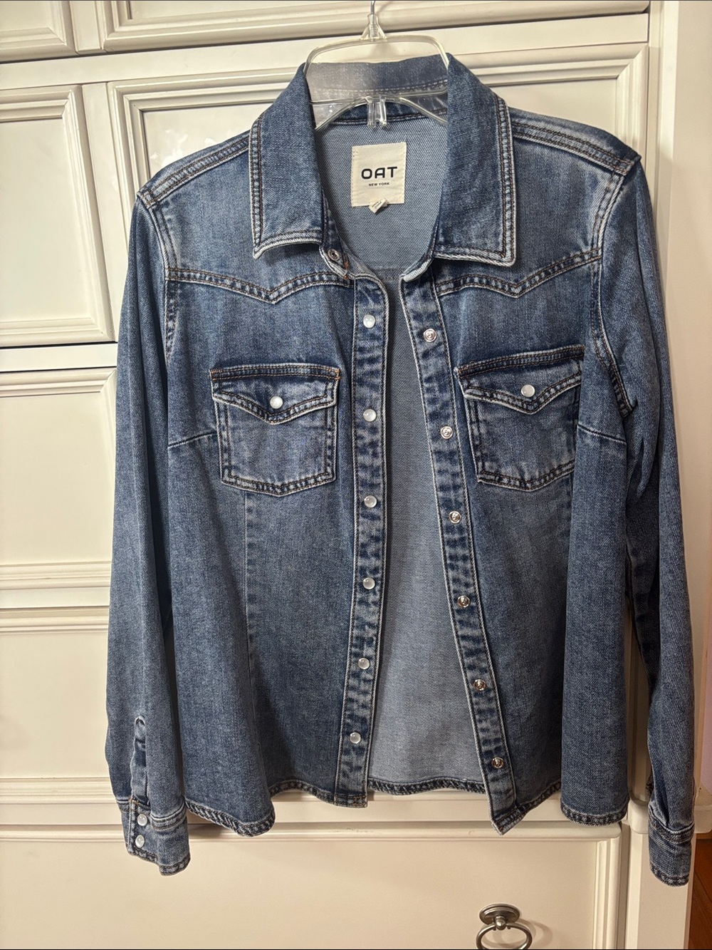 Oat New York snap shirt